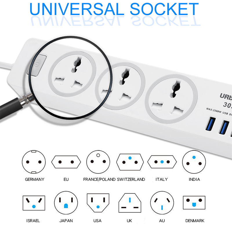 Power Extension Cord with USB Socket Power Extension Cord with USB Socket