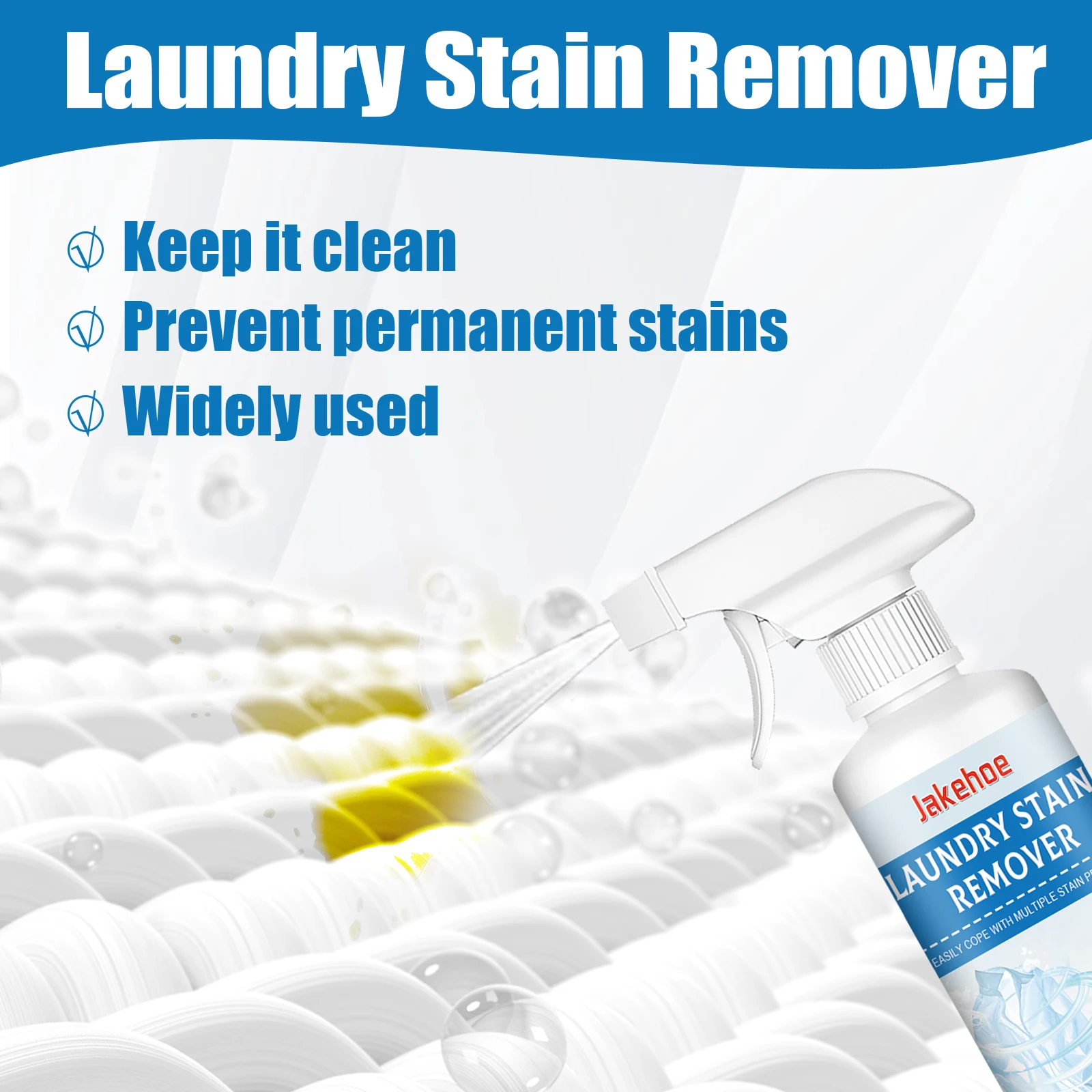 Power Stain Remover 60ml Instant Clothes Cleaner for Grease Yellow Stains Fabric Spot Treatment Portable Dry Cleaning