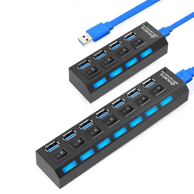 Powered USB Hub 3.0 with 4 and 7 Ports for PC Powered USB Hub 3.0 with 4 and 7 Ports for PC