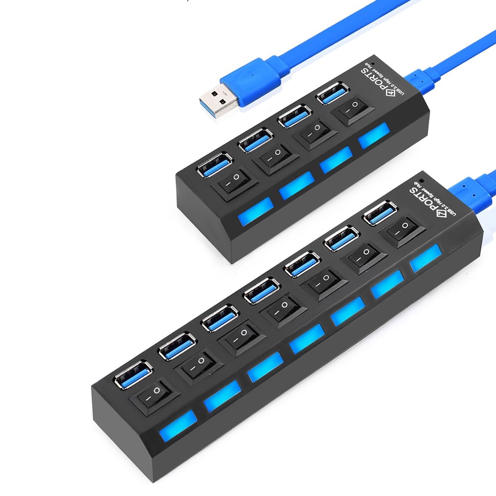 Powered USB Hub 3.0 with 4 and 7 Ports for PC Powered USB Hub 3.0 with 4 and 7 Ports for PC