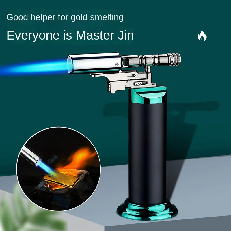 Powerful Windproof Blue Flame Jet Torch Gas Lighter Outdoor Cigar Barbecue Cooking Kitchen Butane Refillable Metal Powerful Windproof Blue Flame Jet Torch Gas Lighter Outdoor Cigar Barbecue Cooking Kitchen Butane Refillable Metal