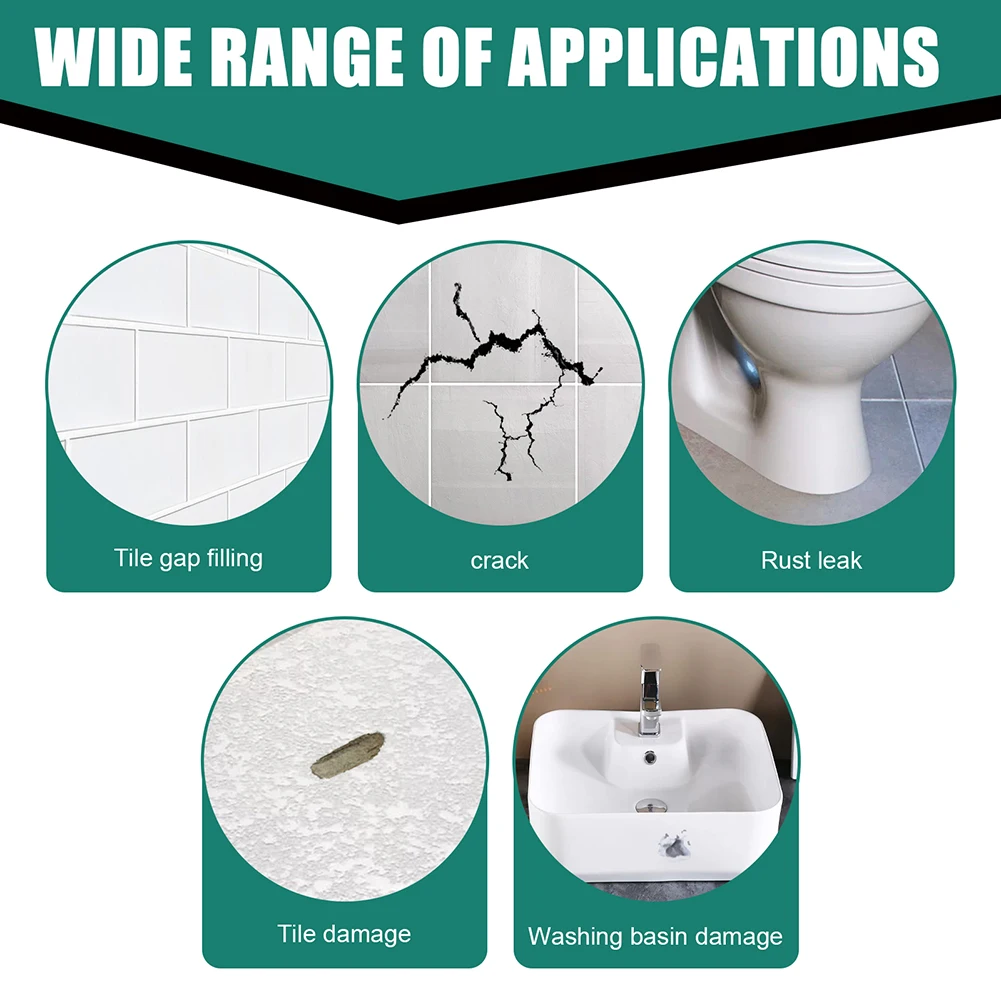 Practical Floor Tile Repair Cream Environmentally Universal Ceramic Repair Agent Quick-Drying Waterproof for Floor Wall Practical Floor Tile Repair Cream Environmentally Universal Ceramic Repair Agent Quick-Drying Waterproof for Floor Wall
