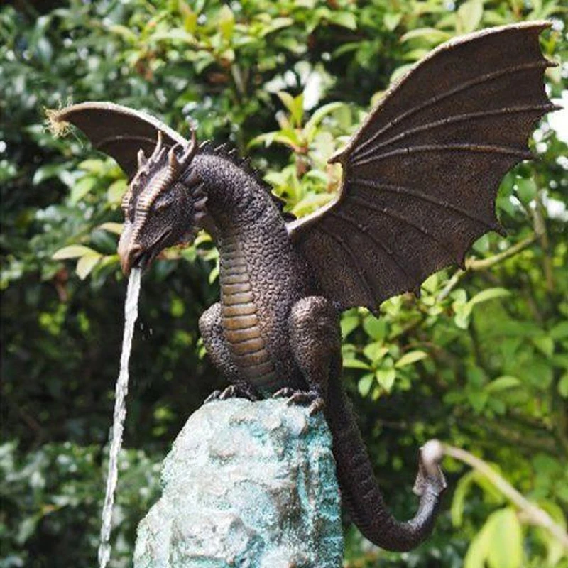 Precision Casting Fire-breathing Dragon Sculpture Waterscape Resin Fountain Majestic Dragon Sculpture Home Garden Precision Casting Fire-breathing Dragon Sculpture Waterscape Resin Fountain Majestic Dragon Sculpture Home Garden