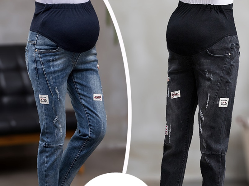 Pregnancy Pants Elastic Waist Maternity Jeans Pregnancy Pants Elastic Waist Maternity Jeans