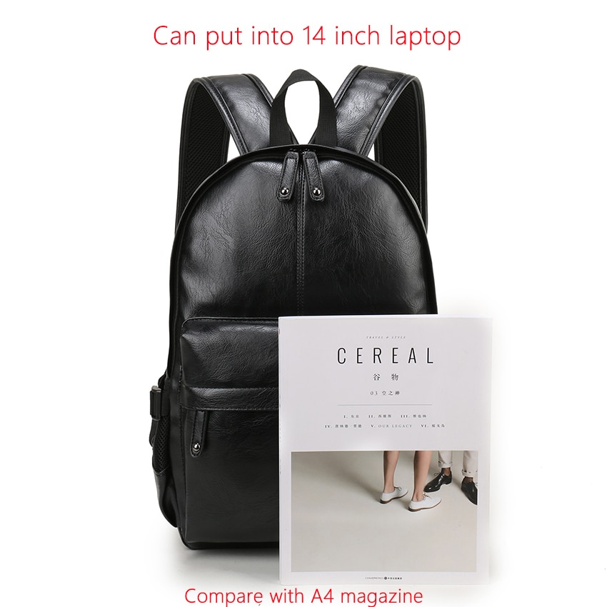 Preppy Style Mens Leather Backpack Preppy Style Mens Leather Backpack