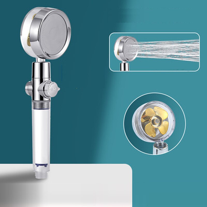 Pressurized Shower Head Water Saving 360 Rotating Twin Turbo Pressurized Propeller Fan Shower Head Bathroom Accessories Pressurized Shower Head Water Saving 360 Rotating Twin Turbo Pressurized Propeller Fan Shower Head Bathroom Accessories