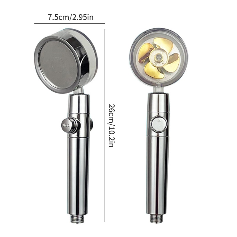 Pressurized Shower Head Water Saving 360 Rotating Twin Turbo Pressurized Propeller Fan Shower Head Bathroom Accessories Pressurized Shower Head Water Saving 360 Rotating Twin Turbo Pressurized Propeller Fan Shower Head Bathroom Accessories