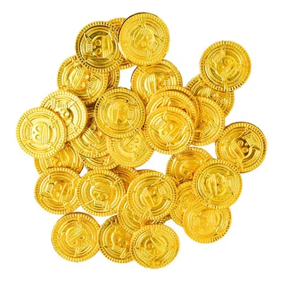 Pretend Play Plastic Gold Coins (100pcs)
