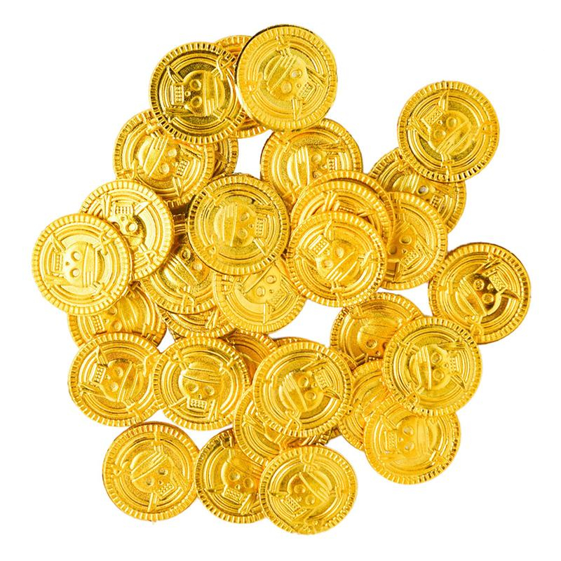 Pretend Play Plastic Gold Coins (100pcs) Pretend Play Plastic Gold Coins (100pcs)