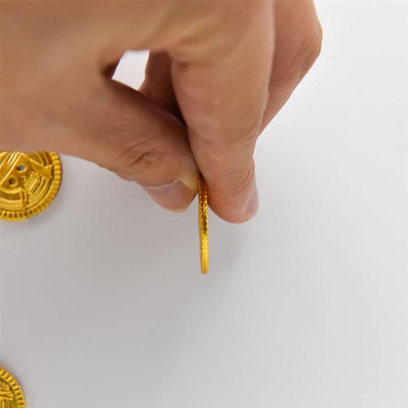 Pretend Play Plastic Gold Coins (100pcs)