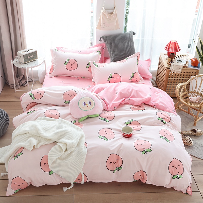 Printed Bed Sheet Fruit Pattern Printed Bed Sheet Fruit Pattern