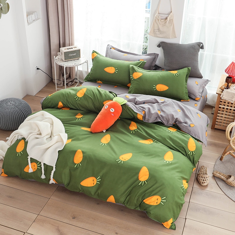 Printed Bed Sheet Fruit Pattern