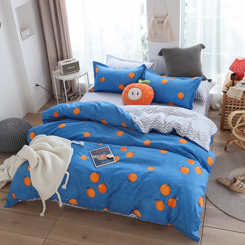 Printed Bed Sheet Fruit Pattern