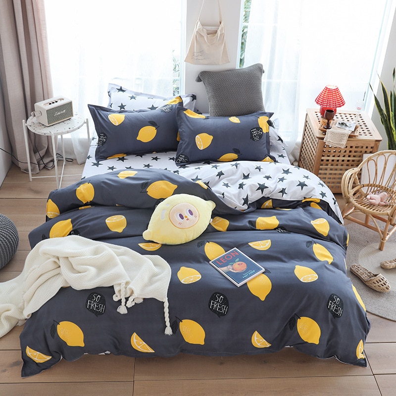 Printed Bed Sheet Fruit Pattern