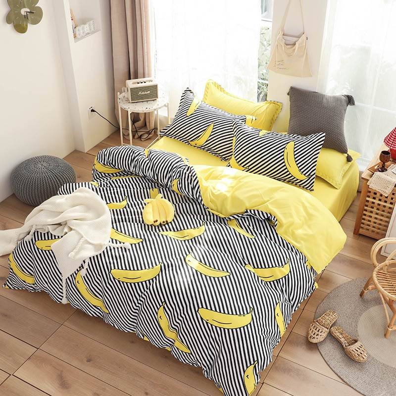 Printed Bed Sheet Fruit Pattern
