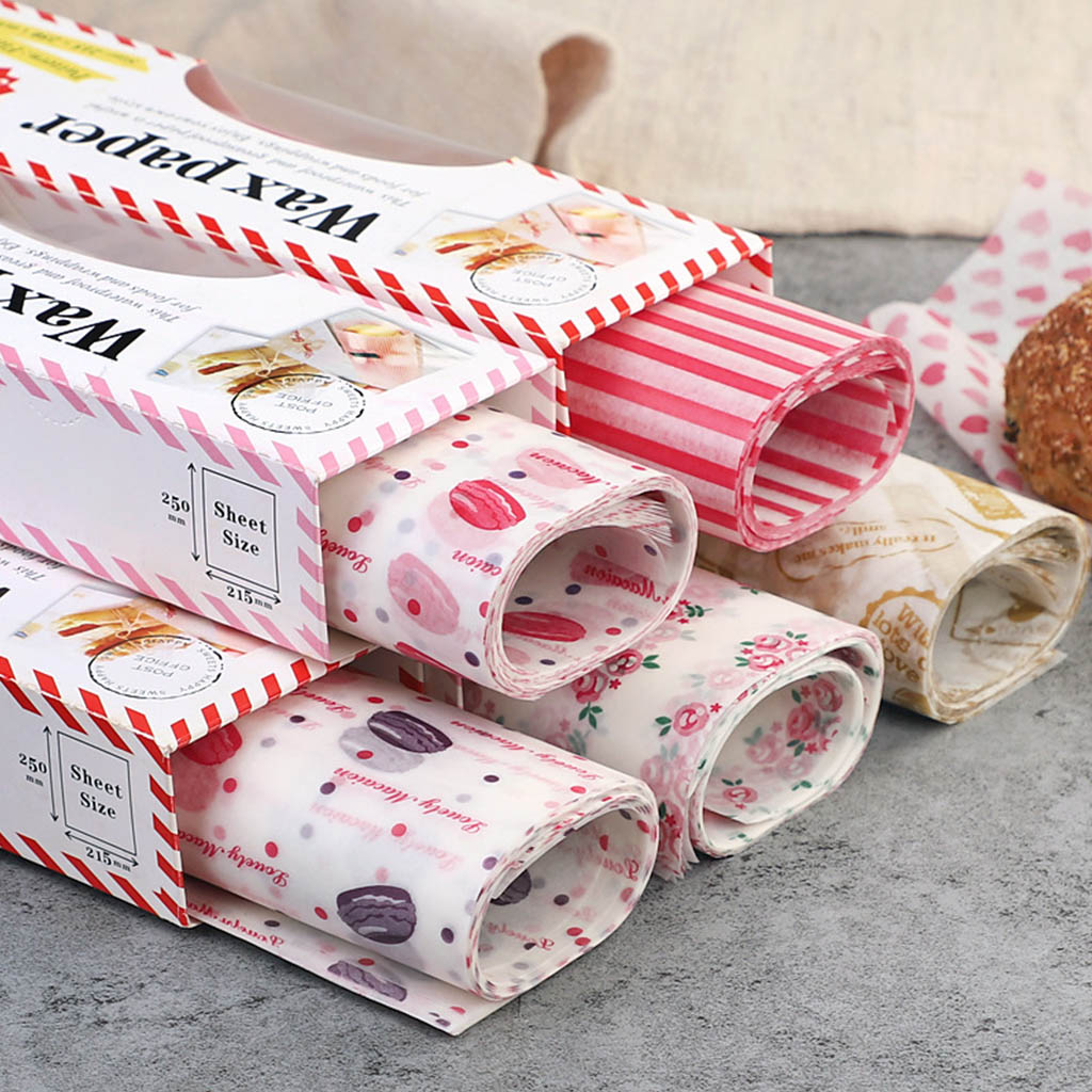 Printed Wax Paper Food Wraps (50 pcs) Printed Wax Paper Food Wraps (50 pcs)