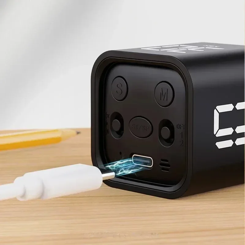 Productivity Cube Timer Gravity Sensor Flipping LED Display 4 Preset Time Dual Modes Countdown Cooking Study Mini Productivity Cube Timer Gravity Sensor Flipping LED Display 4 Preset Time Dual Modes Countdown Cooking Study Mini