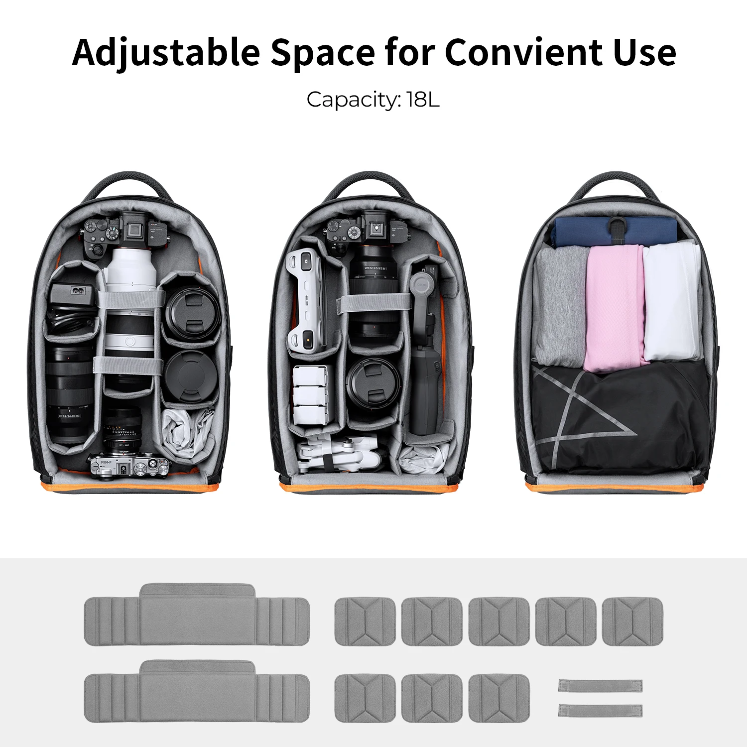 Professional Camera Backpack Large Capacity Waterproof Photography Bag DSLR Camera 15.6″ Laptop Tripod Bags