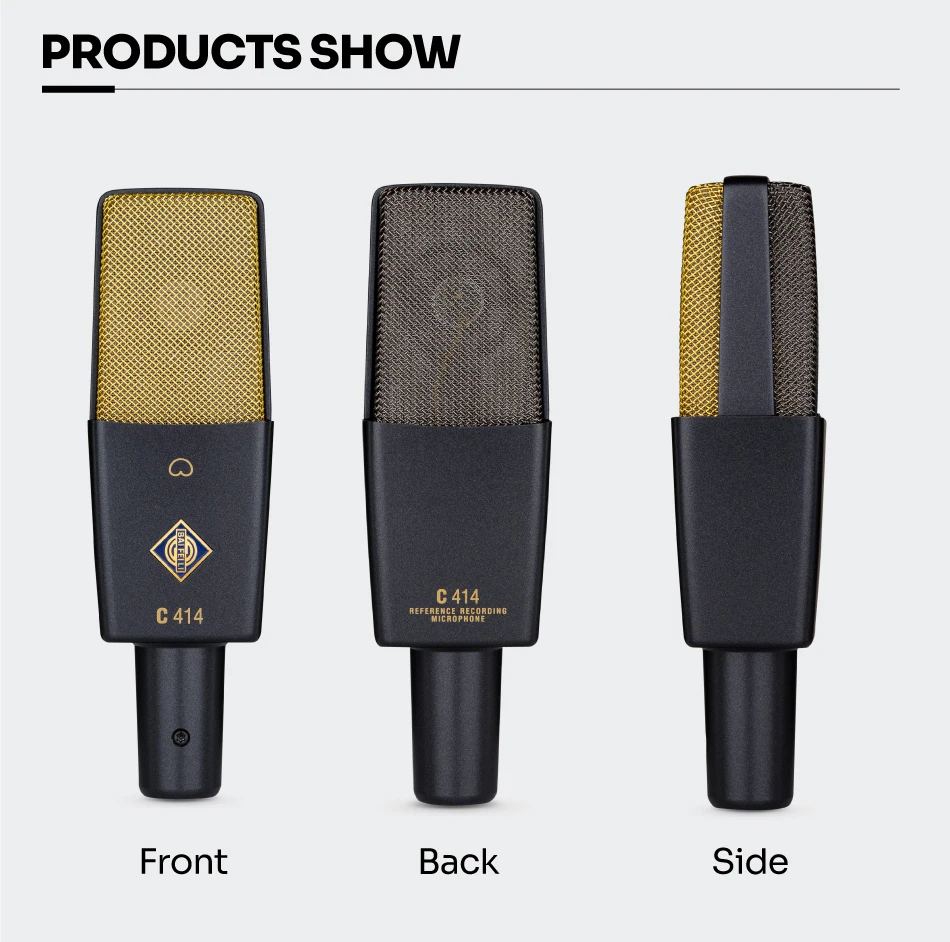 Professional Condenser Microphone XLR With 25mm Diaphragm Cardioid Mic for Streaming Podcasting Recording ASMR