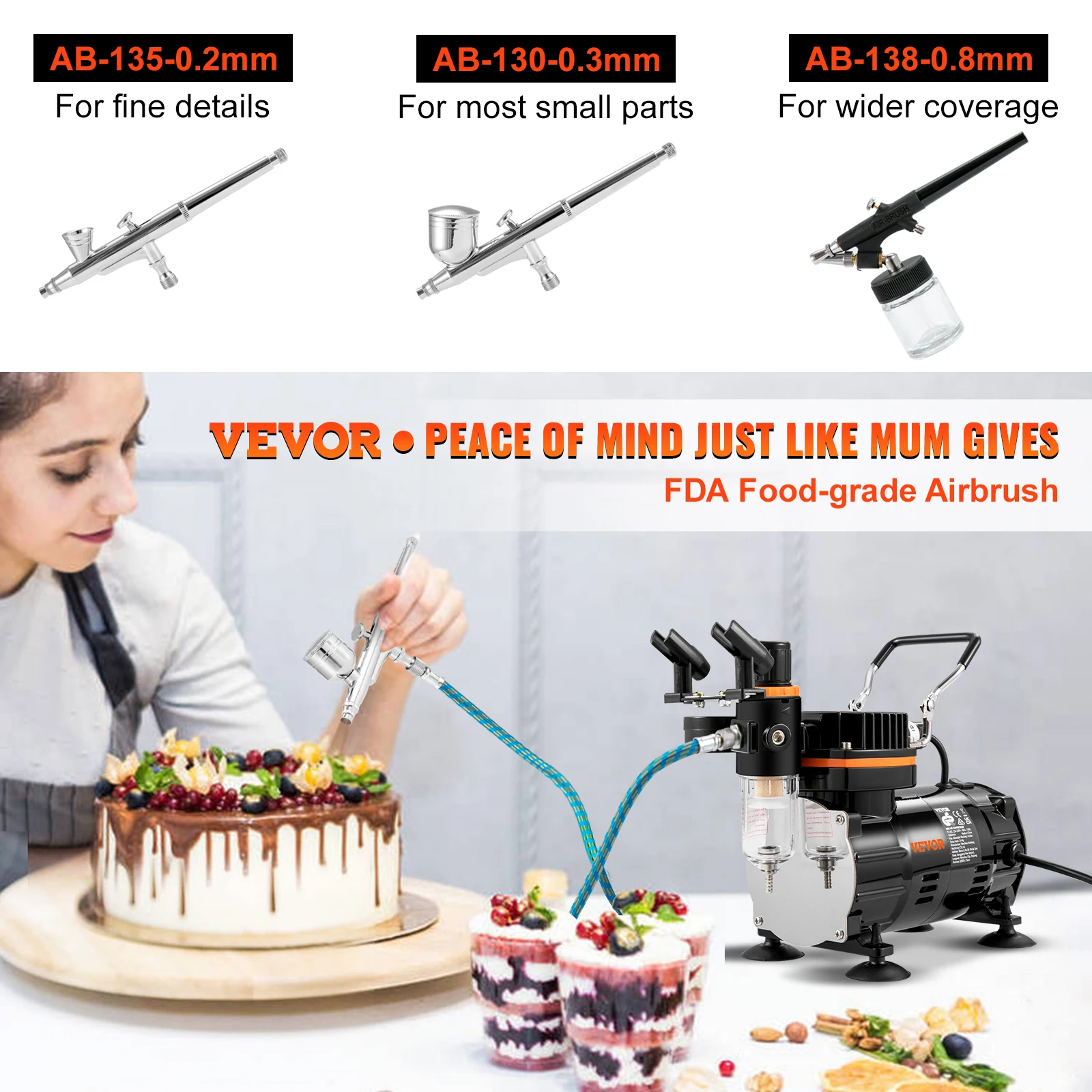 Professional Dual-Action Airbrush Kit 120W Electric Spray Gun Air Brush Painting Set Art Nail Tattoo Makeup Model Professional Dual-Action Airbrush Kit 120W Electric Spray Gun Air Brush Painting Set Art Nail Tattoo Makeup Model