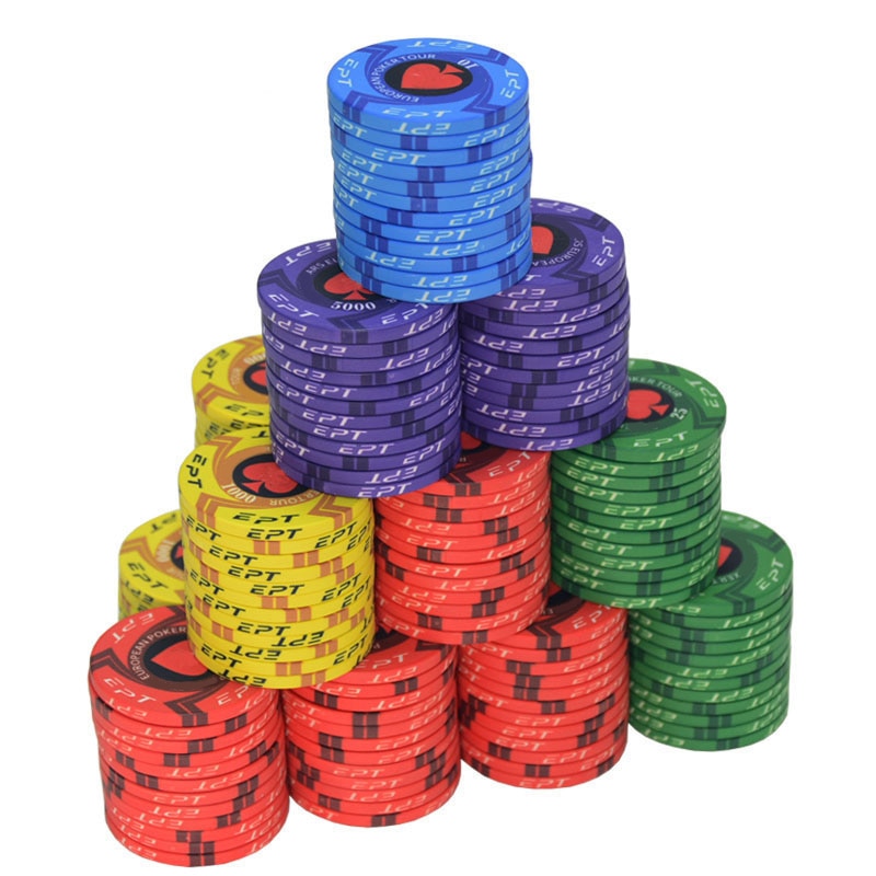 Professional EPT Ceramic Poker Chips (10 pcs) Professional EPT Ceramic Poker Chips (10 pcs)
