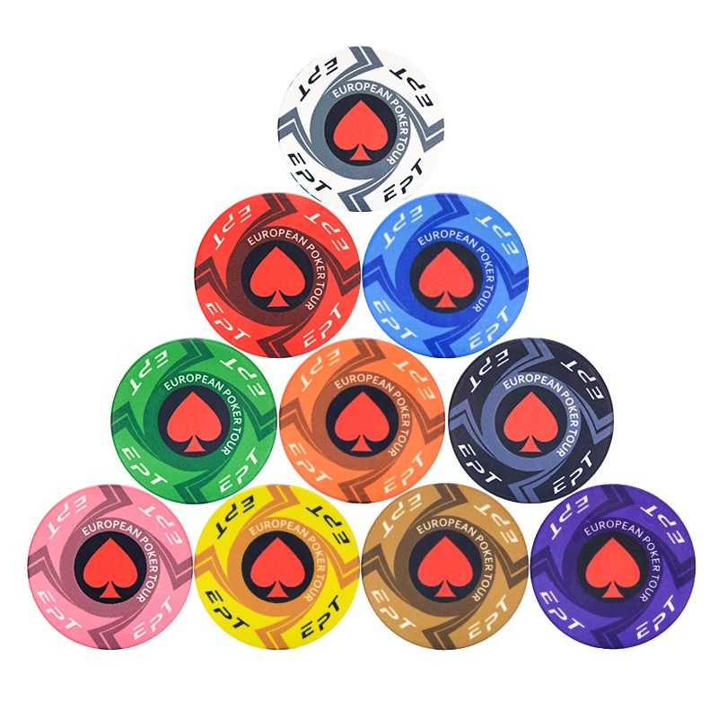 Professional EPT Ceramic Poker Chips (10 pcs) Professional EPT Ceramic Poker Chips (10 pcs)