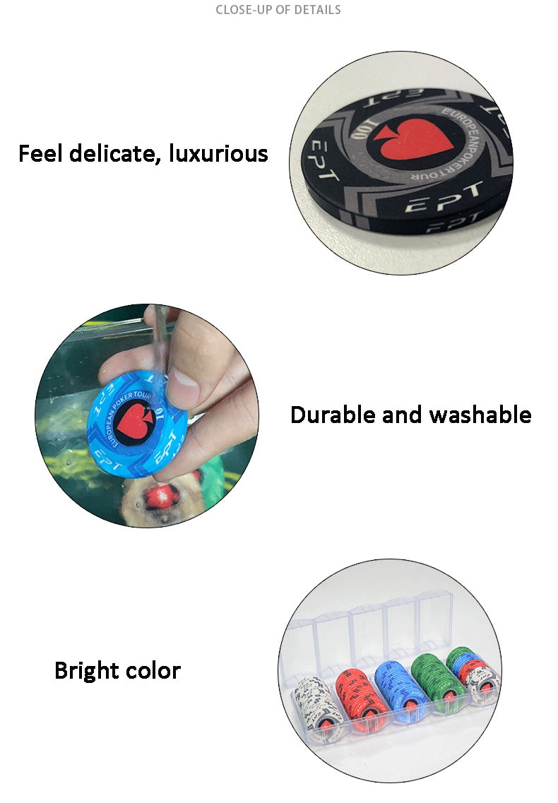 Professional EPT Ceramic Poker Chips (10 pcs) Professional EPT Ceramic Poker Chips (10 pcs)