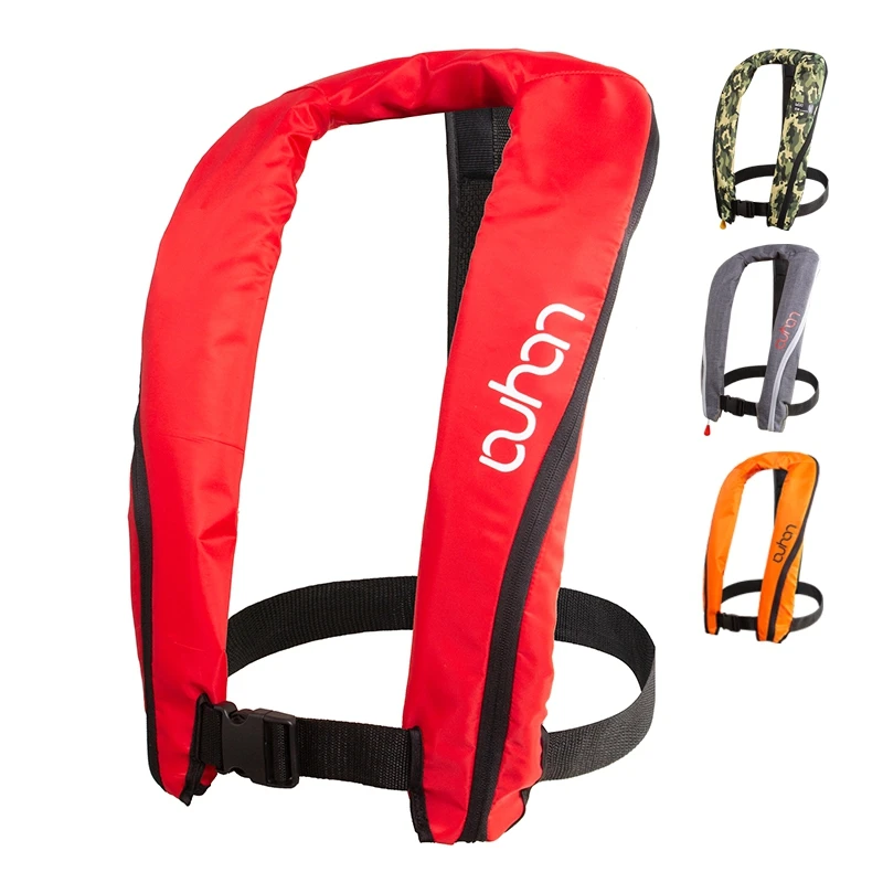 Professional Fishing Vest Self Inflatable Life Jacket Manual Vest Adult 150N Auto Water Sports Rafting Boating