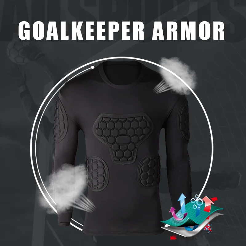 Professional Goalkeeper Armor Uniforms Football Goalkeeper Jerseys Thicken EVA Sponge Elbow Professional Goalkeeper Armor Uniforms Football Goalkeeper Jerseys Thicken EVA Sponge Elbow