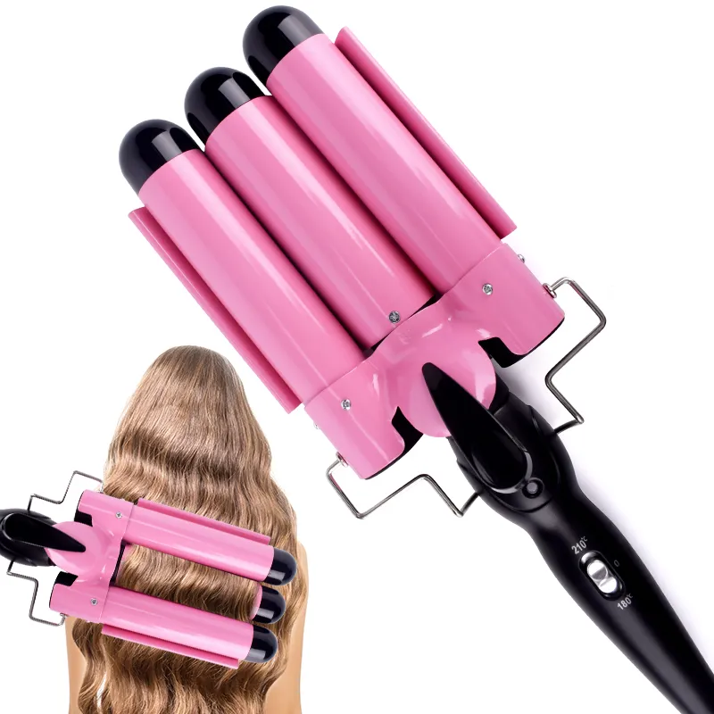 Professional Hair Curling Iron Ceramic Triple Barrel Hair Curler Irons Hair Wave Waver Styling Tools Hair Styler Wand Professional Hair Curling Iron Ceramic Triple Barrel Hair Curler Irons Hair Wave Waver Styling Tools Hair Styler Wand
