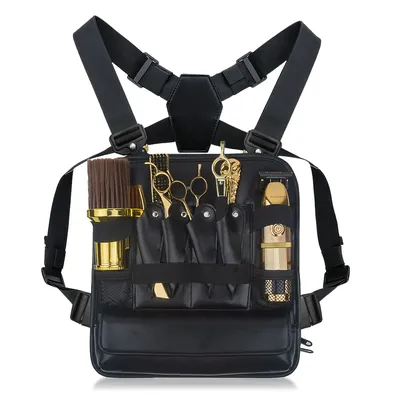 Professional Hair Cutting Scissors Tools Storage Holder Functional Leather Barber Chest Rigs Bag For Hairdresser Pet Professional Hair Cutting Scissors Tools Storage Holder Functional Leather Barber Chest Rigs Bag For Hairdresser Pet