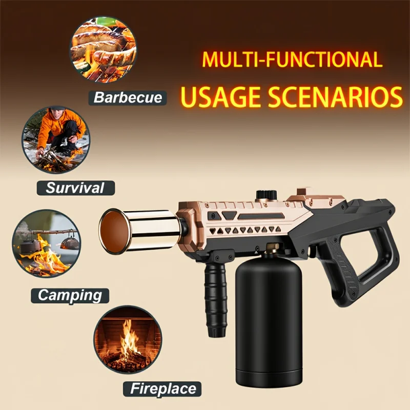 Professional Heavy Duty Propane Spray Gun with Adjustable Flame Control and Piezoelectric Ignition