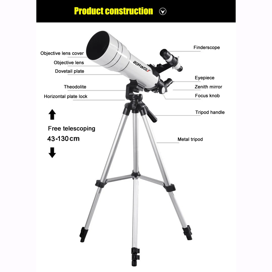Professional High-definition Astronomical Telescope 333X To See The Moon and Stars Bird Watching Monocular