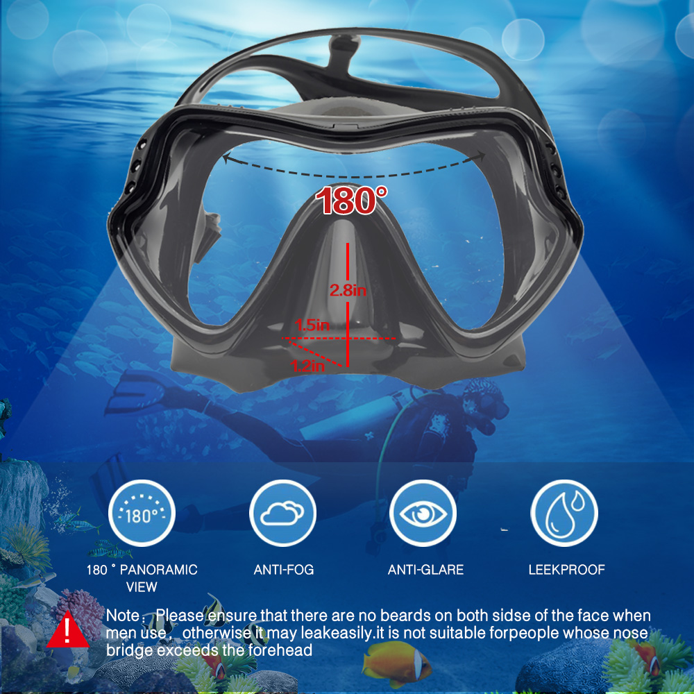 Professional Scuba Diving Masks Snorkeling Set Adult Silicone Skirt Anti-Fog Goggles Glasses Swimming Pool Equipment