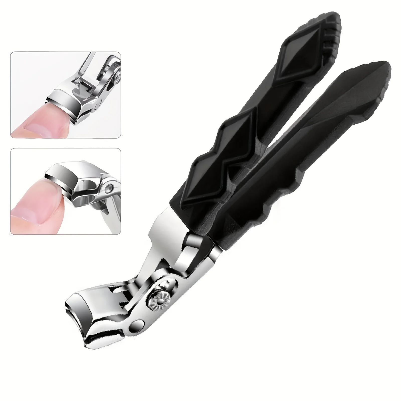 Professional Stainless Steel Toenail Clippers for Seniors, Wide Jaw, Angled Head, Concave Blade Professional Stainless Steel Toenail Clippers for Seniors, Wide Jaw, Angled Head, Concave Blade
