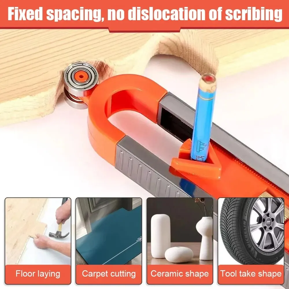 Profile Scribing Ruler Contour Gauge with Lock Adjustable Locking Precise Woodworking Measuring Gauge Profile Duplicator Profile Scribing Ruler Contour Gauge with Lock Adjustable Locking Precise Woodworking Measuring Gauge Profile Duplicator