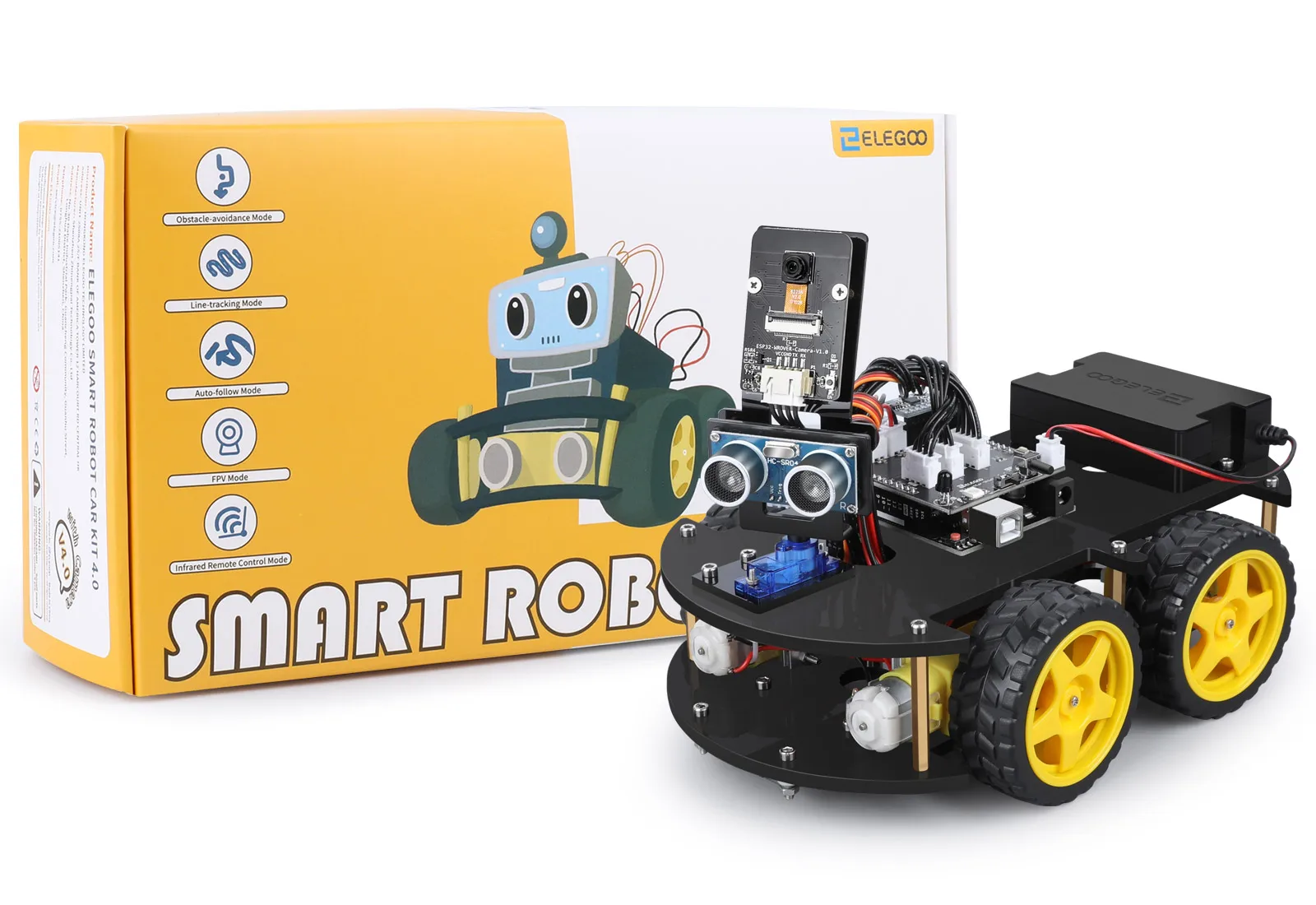 Project Smart Robot Car Kit V4, Intelligent and Educational Toy Car Robotic Kit for Arduino Learner DIY Kit Project Smart Robot Car Kit V4, Intelligent and Educational Toy Car Robotic Kit for Arduino Learner DIY Kit