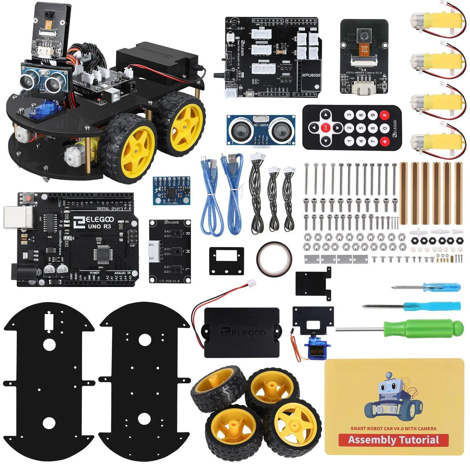 Project Smart Robot Car Kit V4, Intelligent and Educational Toy Car Robotic Kit for Arduino Learner DIY Kit Project Smart Robot Car Kit V4, Intelligent and Educational Toy Car Robotic Kit for Arduino Learner DIY Kit