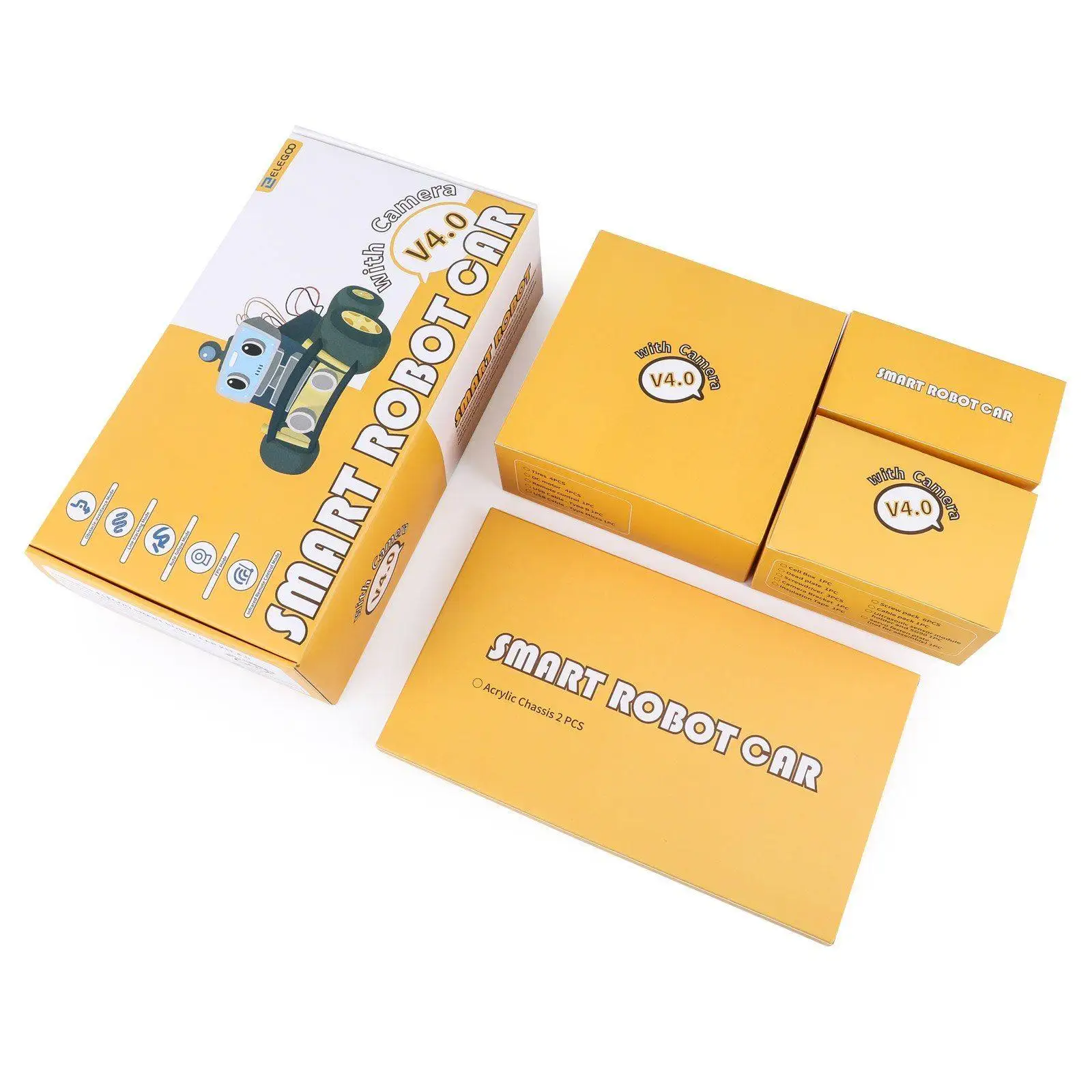 Project Smart Robot Car Kit V4, Intelligent and Educational Toy Car Robotic Kit for Arduino Learner DIY Kit Project Smart Robot Car Kit V4, Intelligent and Educational Toy Car Robotic Kit for Arduino Learner DIY Kit
