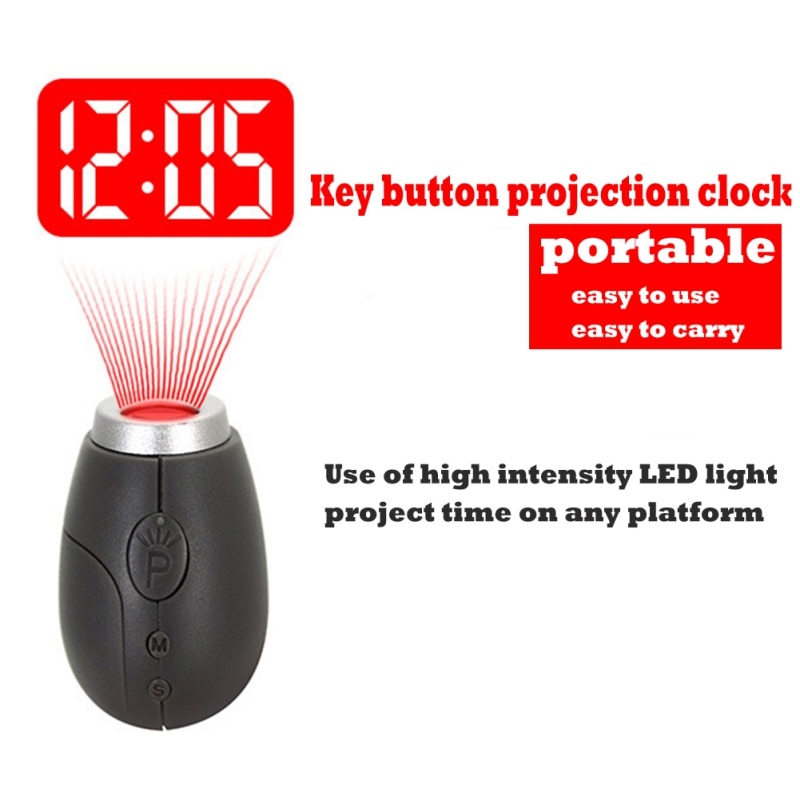 Projection Clock Portable LED Keychain Projection Clock Portable LED Keychain