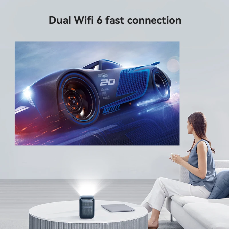 Projector 1080p Full HD Android 9.0 Mini WiFi Auto Focus 450Ansi Portable Projector HIFI Sound Home Outdoor