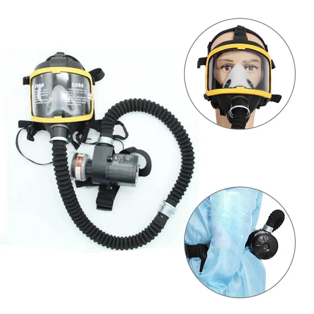 Protective Electric Constant Flow Supplied Air Fed Full Face Gas Mask Respirator System respirator Mask Workplace Protective Electric Constant Flow Supplied Air Fed Full Face Gas Mask Respirator System respirator Mask Workplace