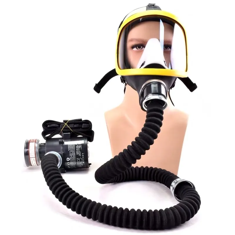 Protective Electric Constant Flow Supplied Air Fed Full Face Gas Mask Respirator System respirator Mask Workplace Protective Electric Constant Flow Supplied Air Fed Full Face Gas Mask Respirator System respirator Mask Workplace