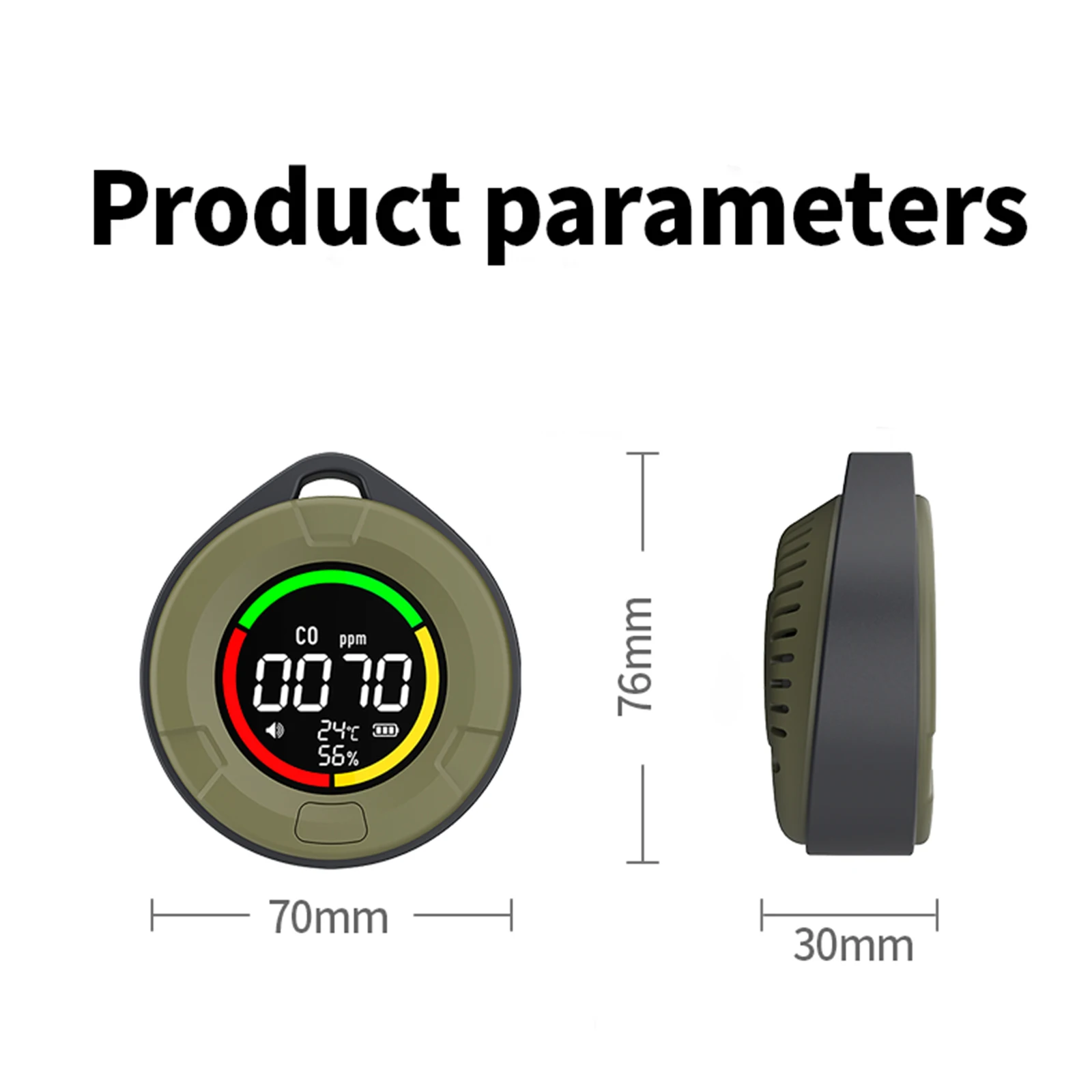 Protmex Portable 4-in-1 Carbon Monoxide Detectors, Mini Carbon Monoxide and Carbon Dioxide Monitor with Magnetic Suction Protmex Portable 4-in-1 Carbon Monoxide Detectors, Mini Carbon Monoxide and Carbon Dioxide Monitor with Magnetic Suction