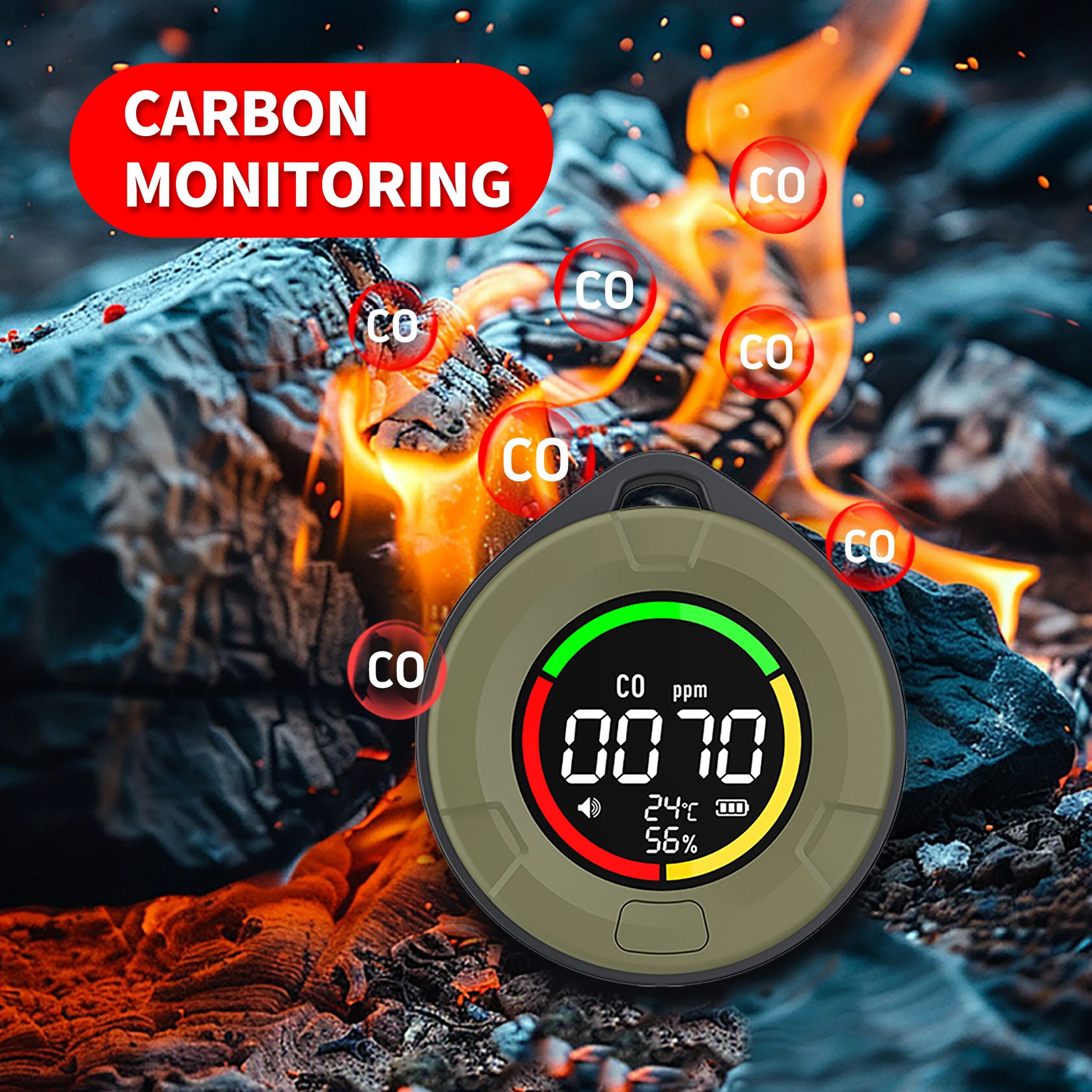 Protmex Portable 4-in-1 Carbon Monoxide Detectors, Mini Carbon Monoxide and Carbon Dioxide Monitor with Magnetic Suction Protmex Portable 4-in-1 Carbon Monoxide Detectors, Mini Carbon Monoxide and Carbon Dioxide Monitor with Magnetic Suction