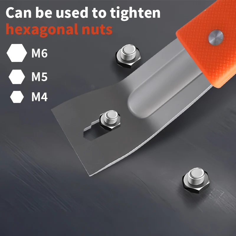 Pry Bar Stainless Steel Nut Crowbar with M4-M6 Hexagon Socket and Wrench Angle Head Nail Puller for prying lifting Pry Bar Stainless Steel Nut Crowbar with M4-M6 Hexagon Socket and Wrench Angle Head Nail Puller for prying lifting