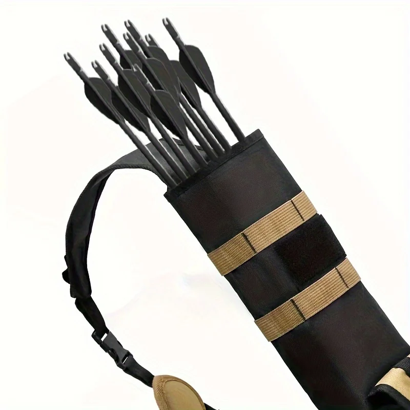 Pskook archery Lightweight Back Arrow quiver Dual Use Foldable Compact Hip Arrows Bag with Molle System Pocket Hanged