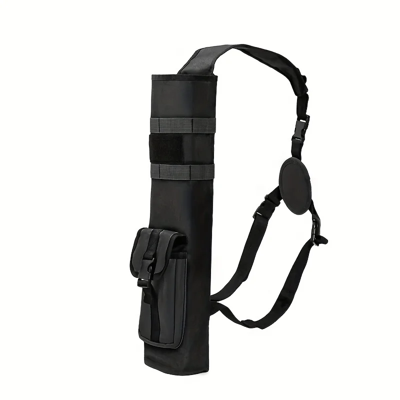 Pskook archery Lightweight Back Arrow quiver Dual Use Foldable Compact Hip Arrows Bag with Molle System Pocket Hanged