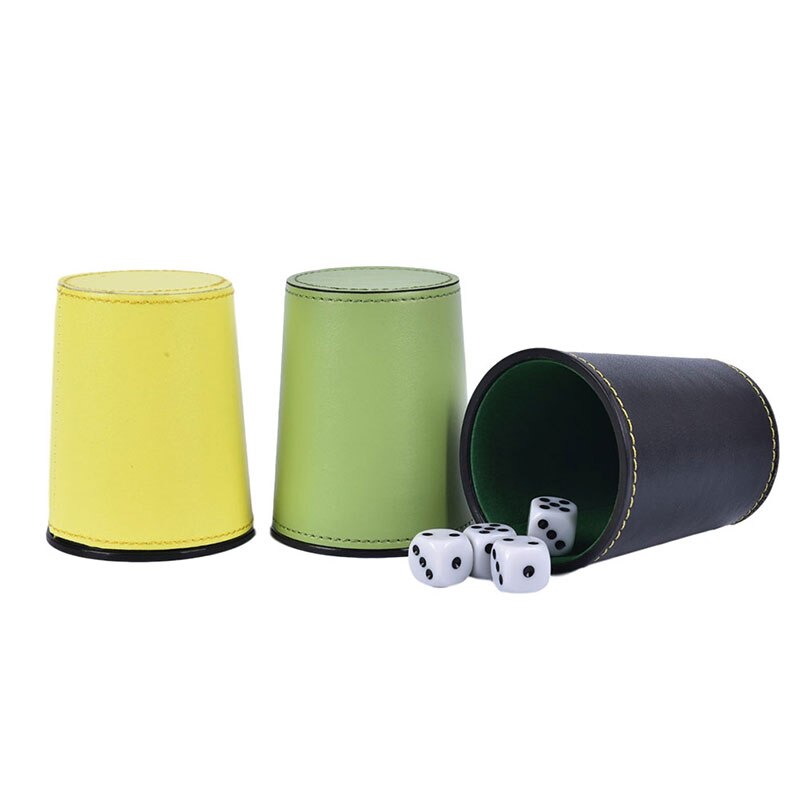 PU Leather Dice Cup with 5 Dice PU Leather Dice Cup with 5 Dice