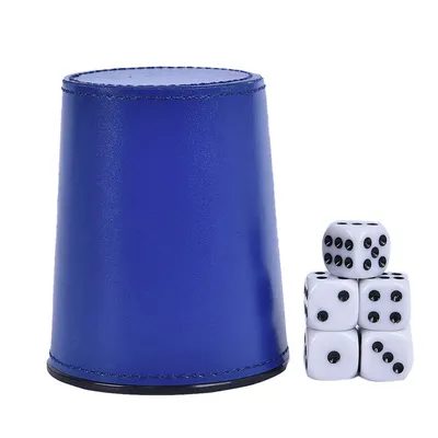 PU Leather Dice Cup with 5 Dice PU Leather Dice Cup with 5 Dice